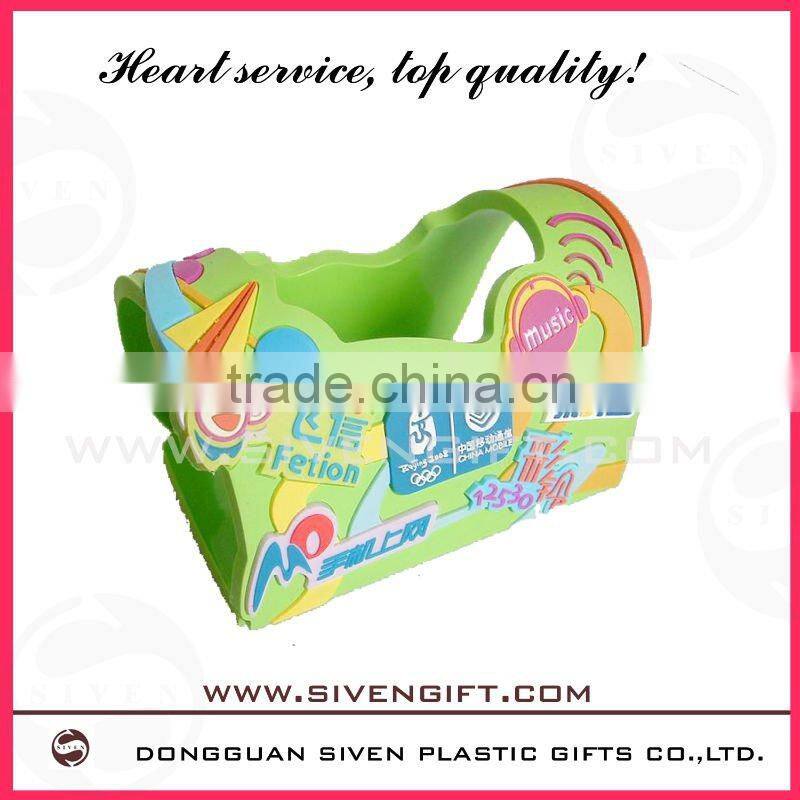 Folding soft pvc cell phone holder