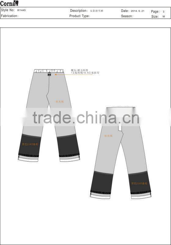 Stylish warm crane snow ski wear