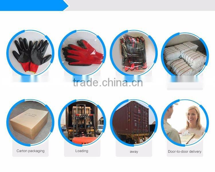 Bssafety china factory price cheap nylon grey nitrile coated glove