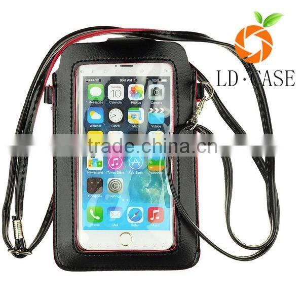 Leather shoulder bag Wallet Clutch Women Smartphone Cross Body Wallet with Card slots