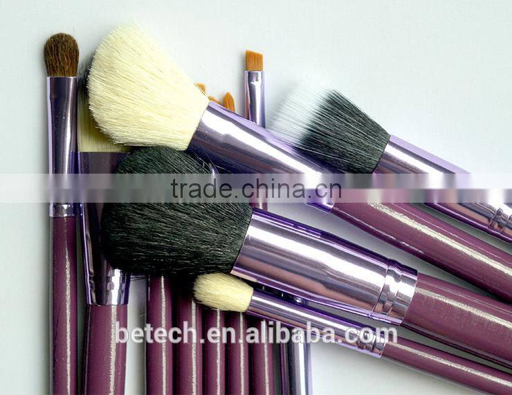 Pro 12 pieces travel brush make up brush set with cylinder package