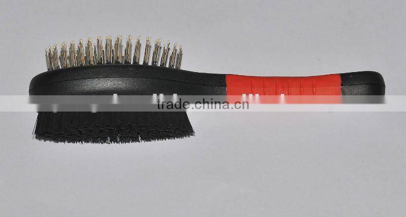 Double-sided plastic handle pet brush