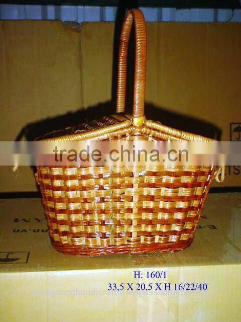 rattan wood drawer basket with seashell shape