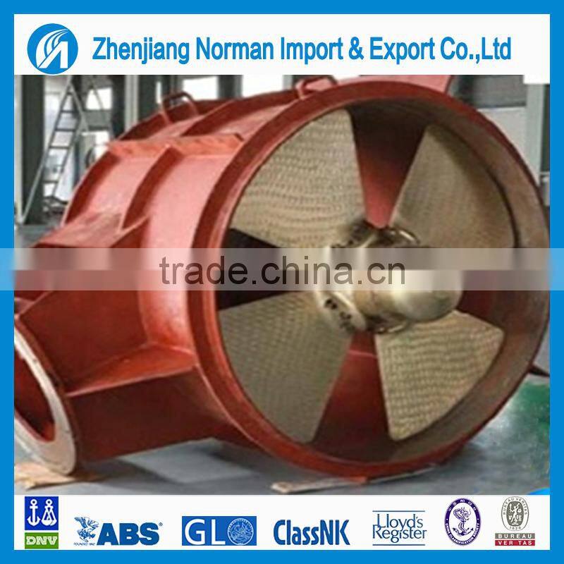 Electric bow tunnel thruster for tug boats