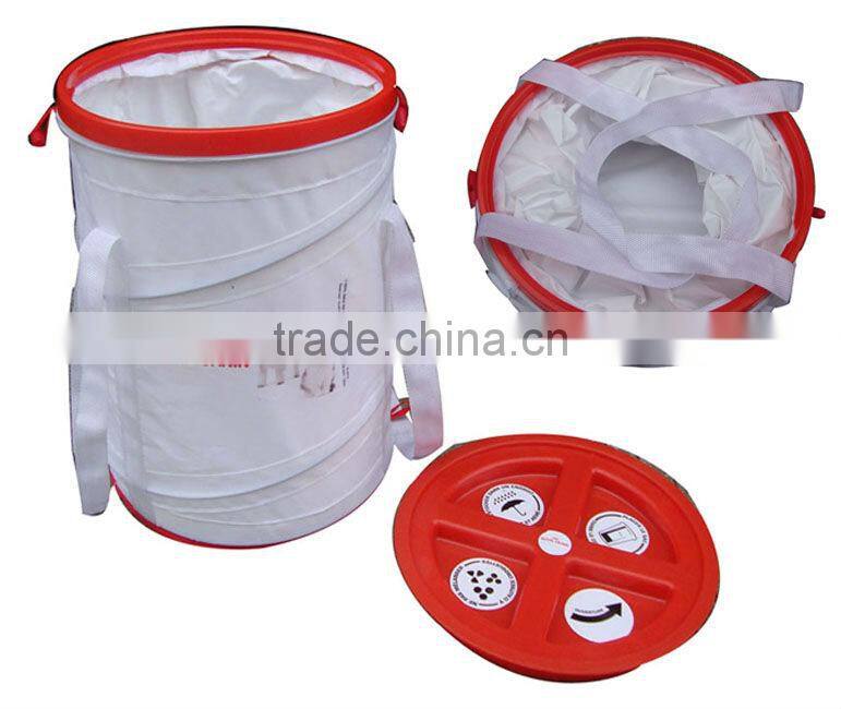 Foldable nylon pop up spiral collapsible Pet Food container