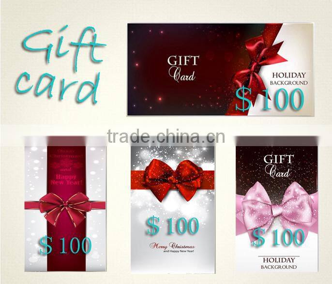 Wholesales holiday gift voucher/gift card