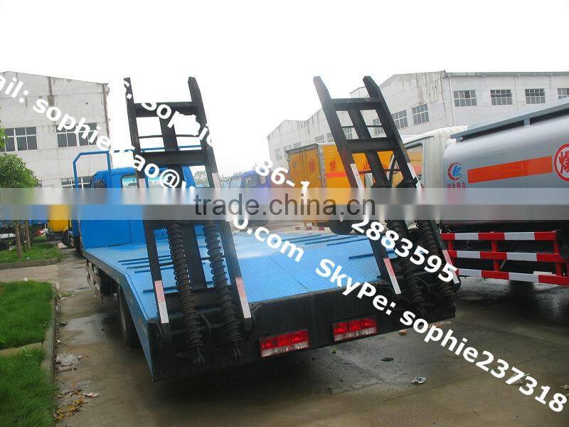 4*2 Dongfeng Jingka 7ton Small Flat Bed Truck,excavator carrying truck