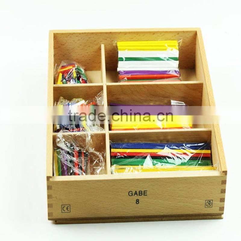 Professional teaching AIDS froebel Gabe8 color sticks educational toy preschool learning shape combination and counting bars