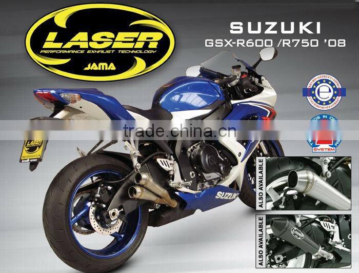 For SUZUKI GSX-R600 2009- SM Motorcycle Exhaust Pipe LASER "X-Treme" slip-on mufflerset "GP-style" D70