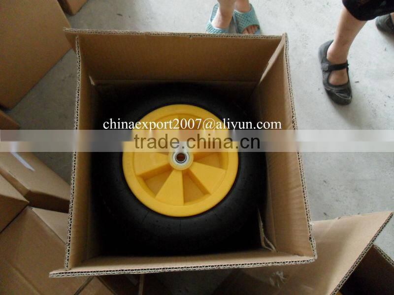 Rubber Tyre with Plastic Rim for Wheelbarrow 3.50-8