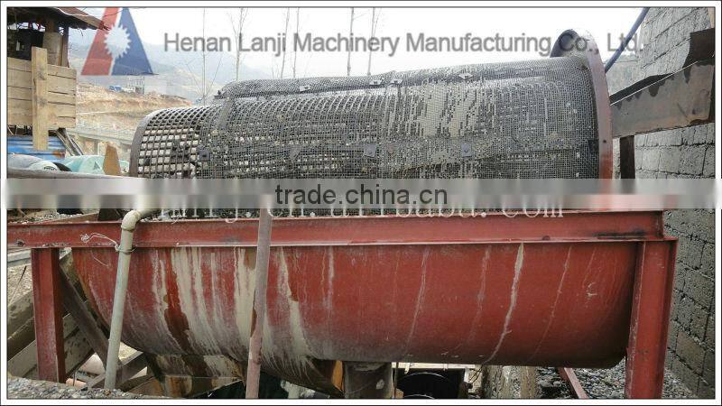 Large capacity gold rotary drum screener/trommel drum screening machine