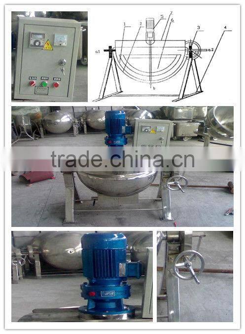 Electricity jacket boiler with mixer