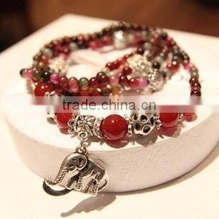 Natural red agate garnet bracelet