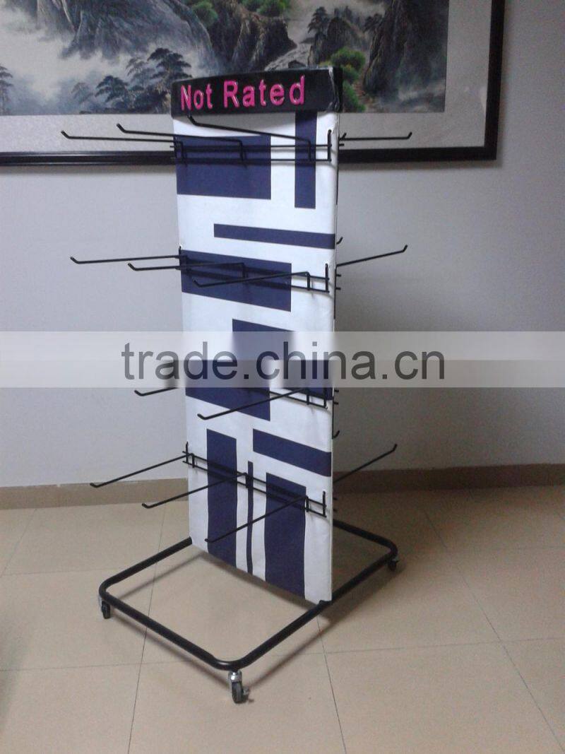 Customized Multi-tier Floor-standing Metal Display Hanging Hooks