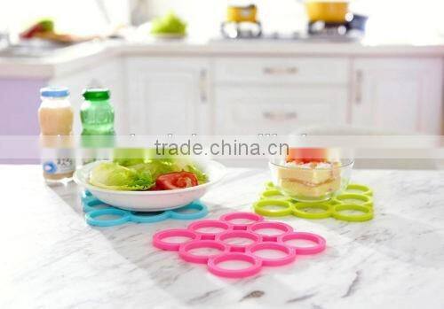 heat resistant silicone mat round shaped waterproot place mat