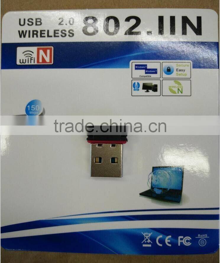 Factory Direct Cheap Price USB Mini Wireless 150M LAN Adapter USB 2.0 Wireless 802.11N Driver