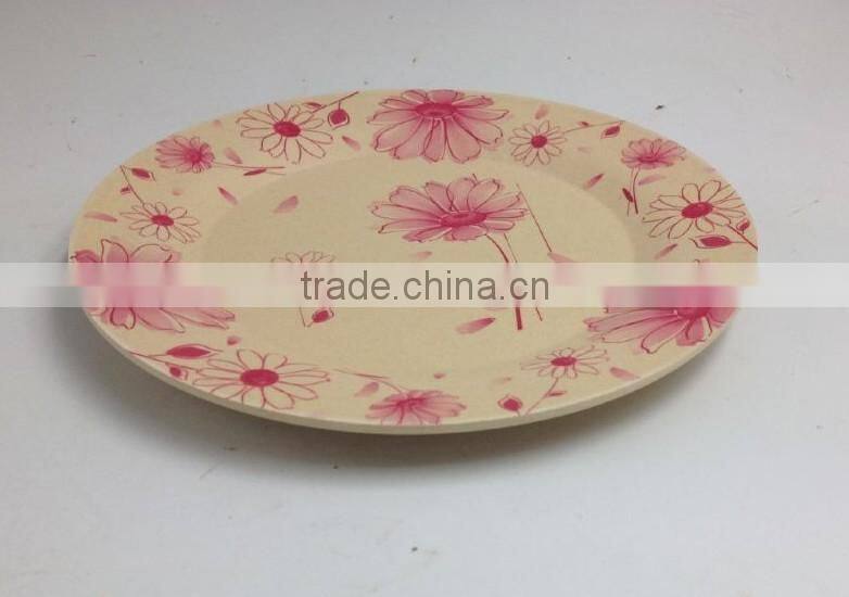 The factory hot selling natural bamboo fiber plates and dishes