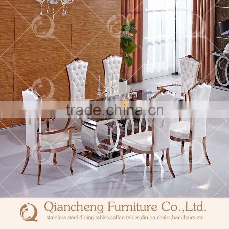 Steel restaurant tables and chairs for event