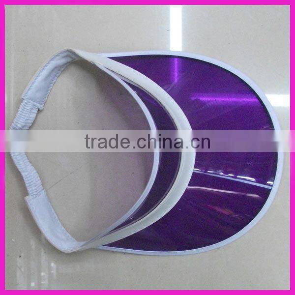 pink pvc sun visor cap for promotion