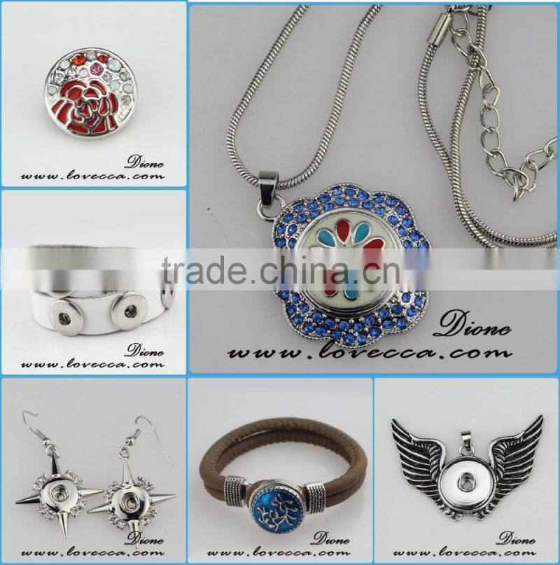 DIY Custom Snap Charm Wholesale Crystal Snap Button Jewelry