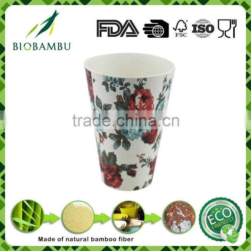 Colorful Promotional Diswasher safe bamboo fiber tableware set