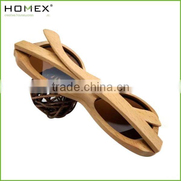 Pure top quality bamboo wooden sunglasses/bamboo sunglasses polarized/HOMEX