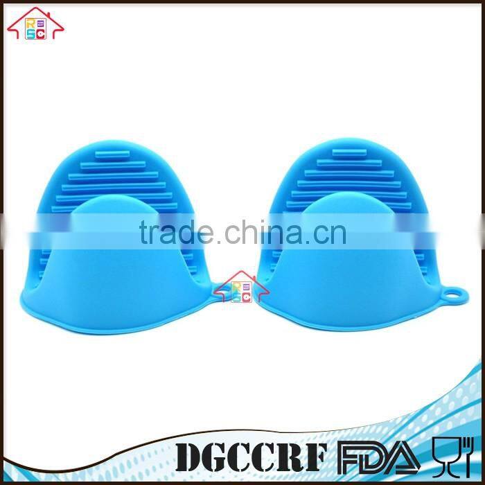 NBRSC High Quality Heat Resistant Mini Cooking Pinch Mitts Silicone Gloves Pot Holder