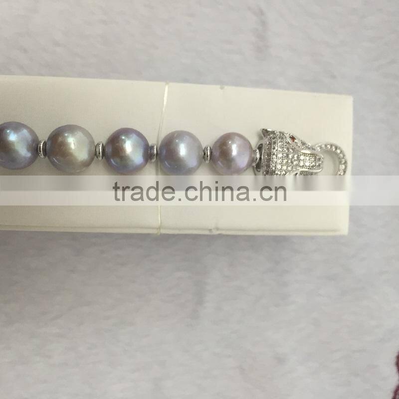 4-5 mm purple freshwater pearl bracelet