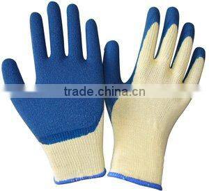 sunnyhope latex blue coated gloves with cotton lining