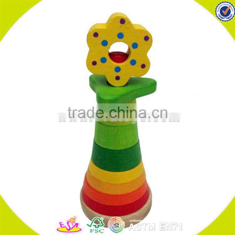 wholesale cheap colorful wooden building blocks toy top sale wooden wooden building blocks game bring fun W13D048