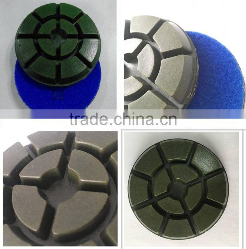 4" 50#diamond floor polishing pads velcro grinding grinder renew renovation marble granite concrete terrazzo