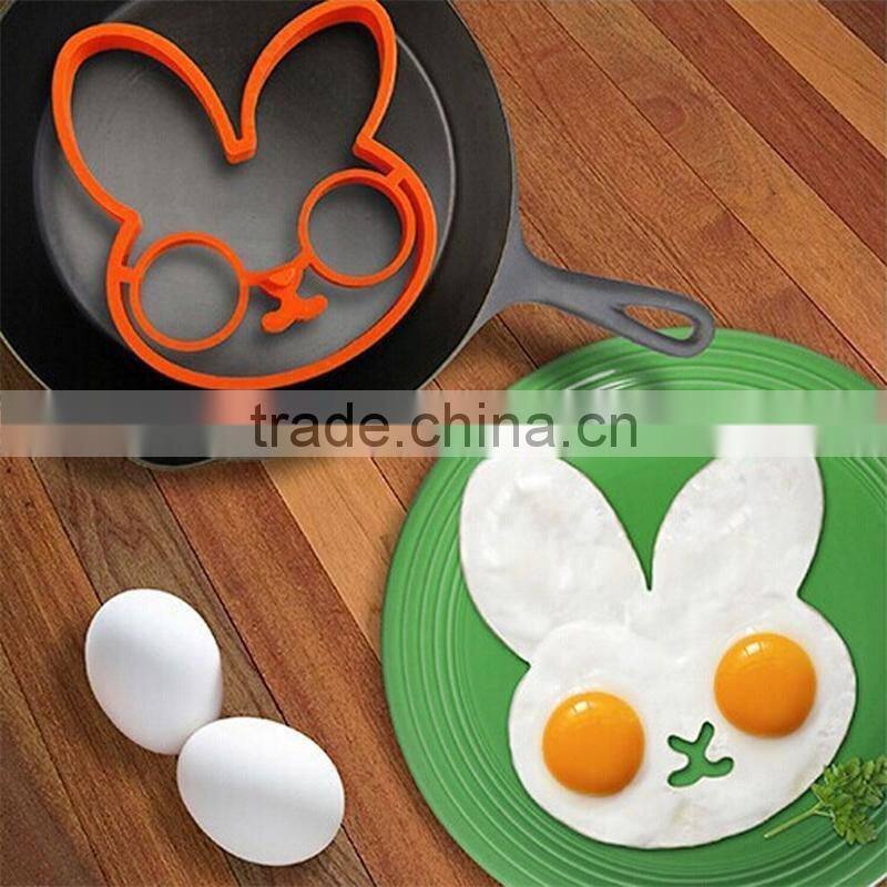 Bunny fried egg mold/pancake ring/multi shapes silicone egg shaper mold