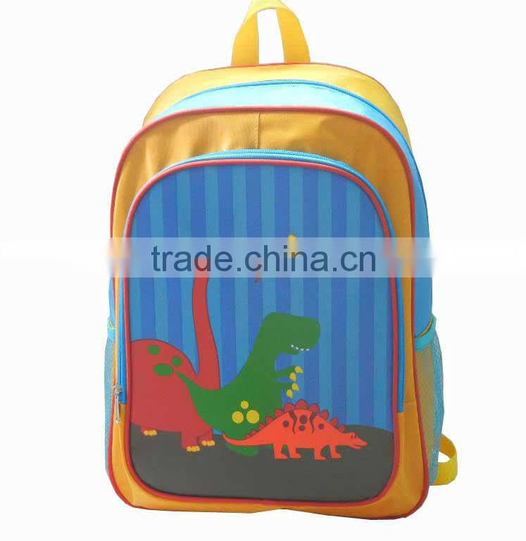 2014 hot sale cute printing lunch backpack for kids with polyester