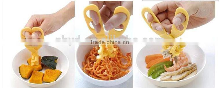 New fashion safty baby food scissors High quality Food cutting scissor plastic food masher