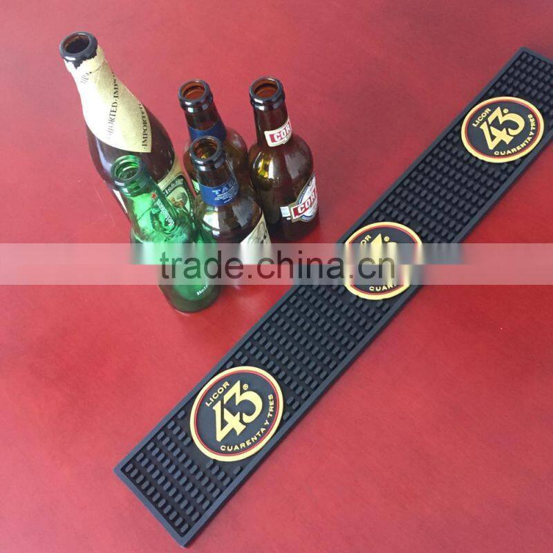 quality eco customized pvc rubber spill bar mat with logo