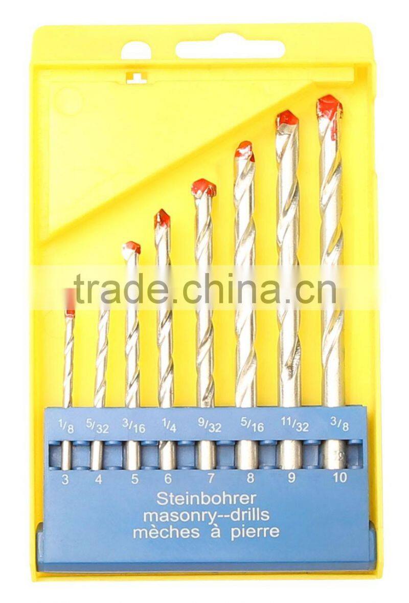8pc Masonry Drill Bit Set