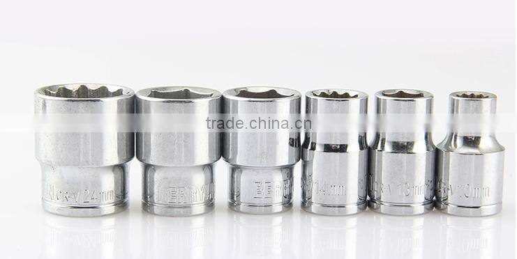 Berrylion 8-32mm Mirror finished Socket half inch CR-V Socket