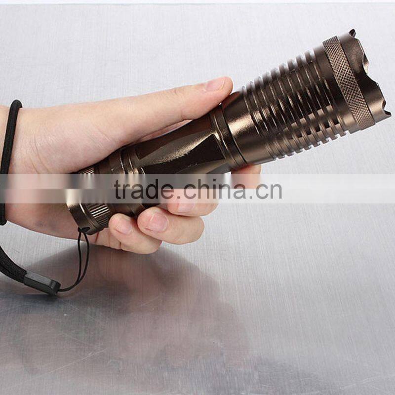 2000LM XM-L T6 LED ZOOMABLE LED Flashlight Torch Light 18650+Charger Tactical Flashlight LEDs New