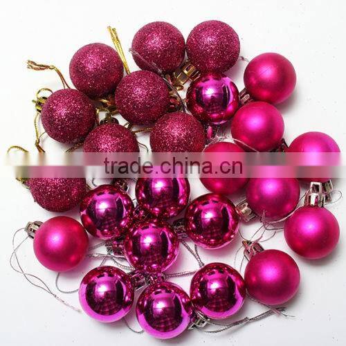 Cheap 24 Pcs Glitter Christmas 4 6 8 10cm Balls Baubles Xmas Tree Hanging Ornament Christmas Decor