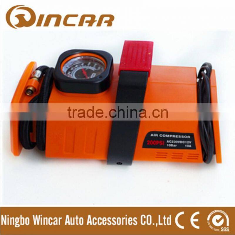 AC230V DC12V 10 bar plastic air compressor tire inflators