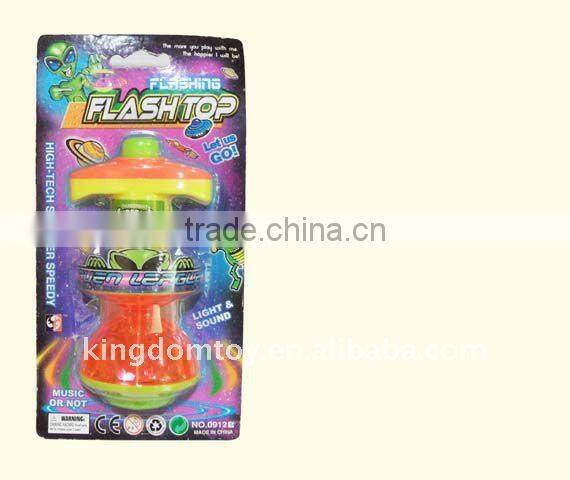 musical spinning top with laser