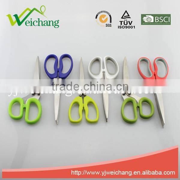 WCTS1197 Soft grip Scissors Heavy Duty Checkered Chef Multifunction Kitchen Scissors Shears