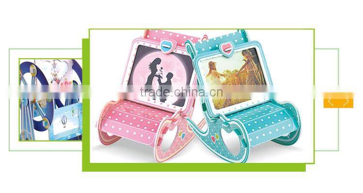 Funny toy kids cartoon diy craft game kits puzzle photo frame