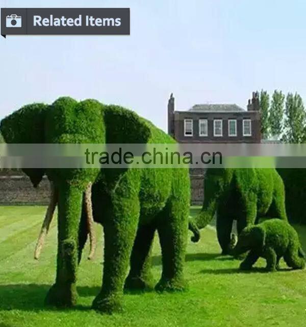 Artificial milan grass topiary swan plant statue animal for garden decoration