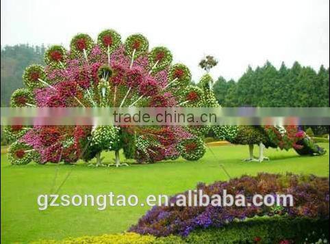 guangzhou professional factory,artificial indoor outdoor boxwood peafowl topiary