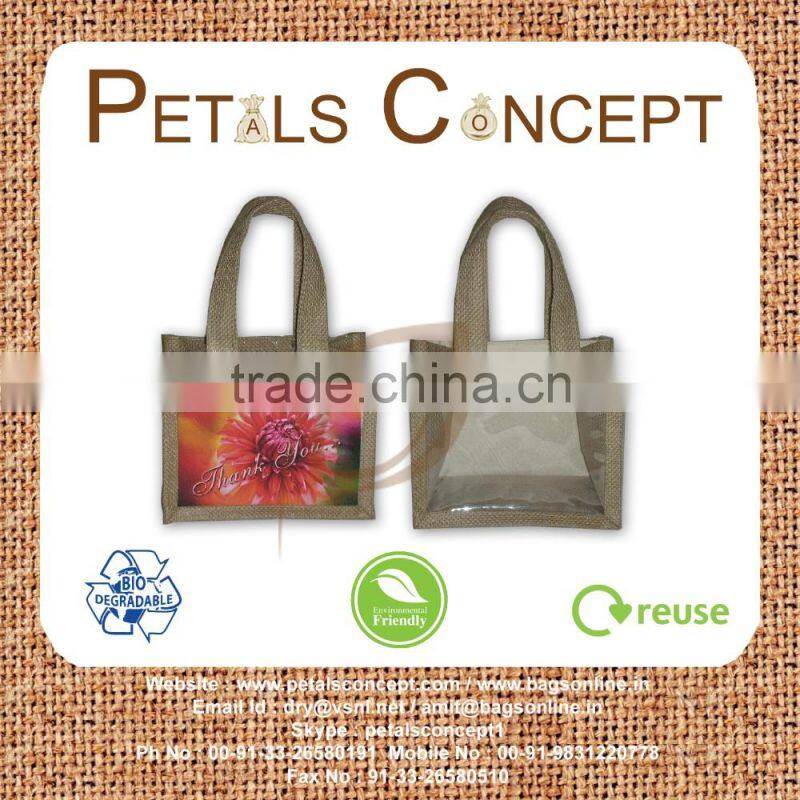 Degradable jute gift bag