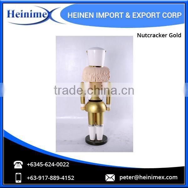 New Arrival Creative High Quality Handmade Gold Color Nutcracker for Christmas