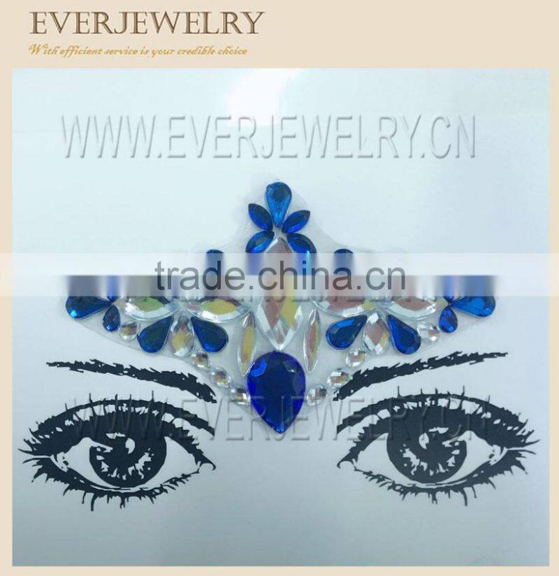 Professional custom waterproof face jewels stricker