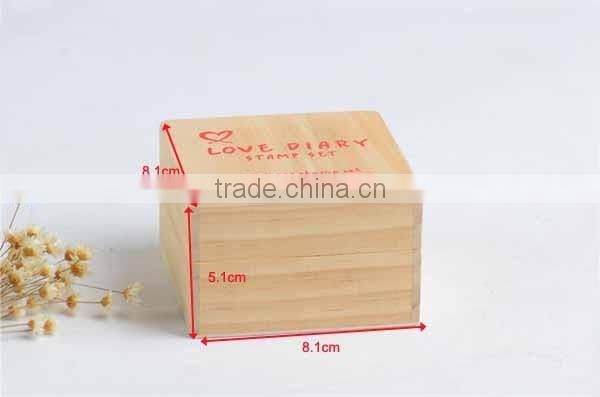 factory eco friendly personalized kid toy wooden stamp