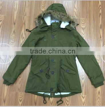 Hot sale winter women washed long down jacket clean warm cotton
